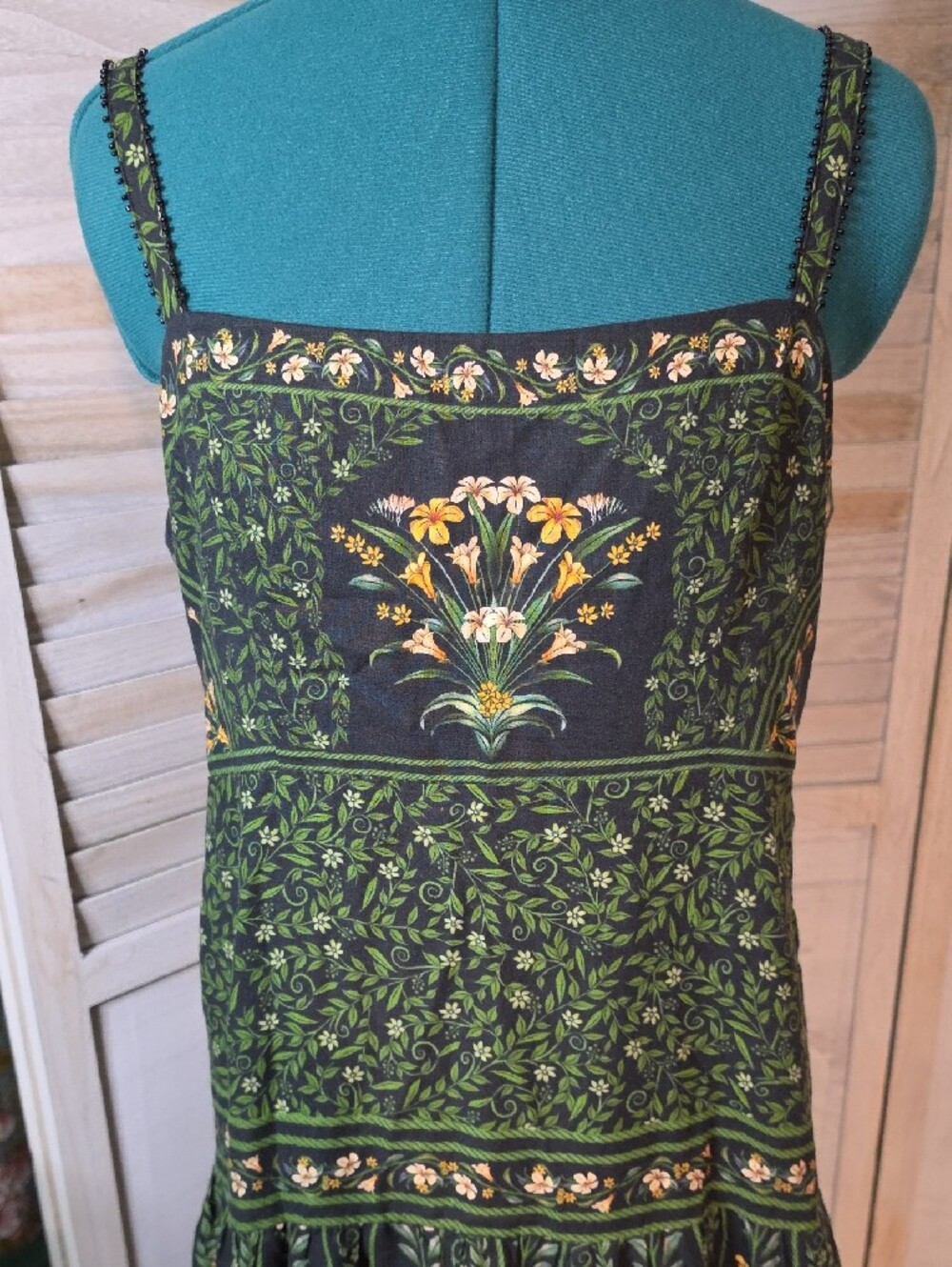 FARM Rio Flowers Arch Black Sleeveless Maxi Dress NWT Size L - Picture 6 of 6